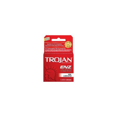 Trojan Enz Regular 3pk(non-lube) Intimates Adult Boutique