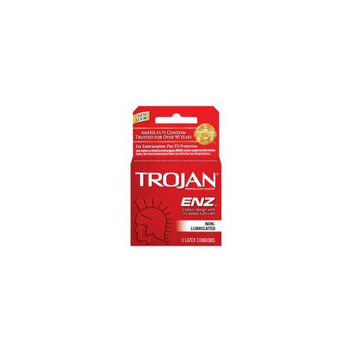 Trojan Enz Regular 3pk(non-lube) Paradise Products Condoms
