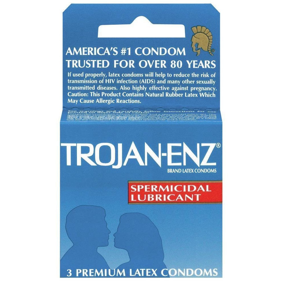 Trojan Enz Spermicidal 3pk Intimates Adult Boutique