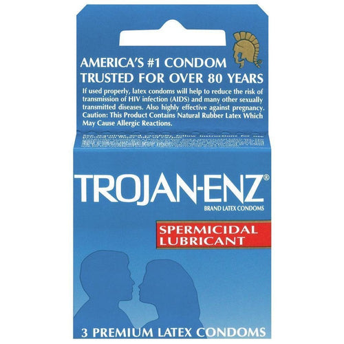 Trojan Enz Spermicidal 3pk Paradise Products Condoms