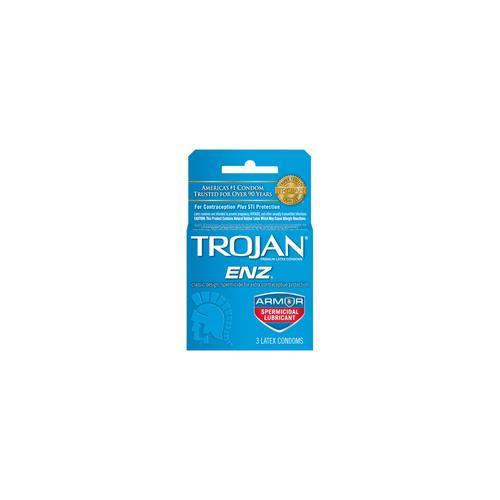 Trojan Enz Spermicidal 3pk Paradise Products Condoms