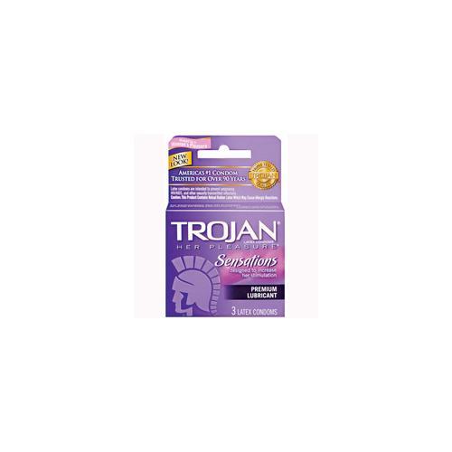 Trojan Her Pleasure 3 Pk Paradise Products Condoms
