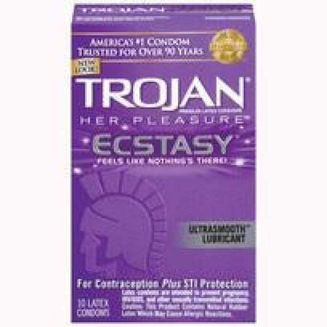 Trojan Her Pleasure Ecstasy 10 Pack Intimates Adult Boutique