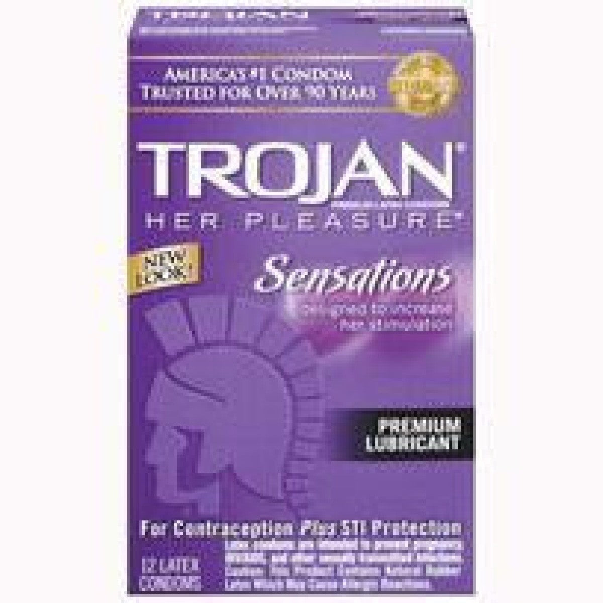 Trojan Her Pleasure Sensations 12 Pack Intimates Adult Boutique