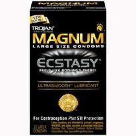 Trojan Magnum Ecstasy Ultrasmooth Lubricated 10pk Intimates Adult Boutique