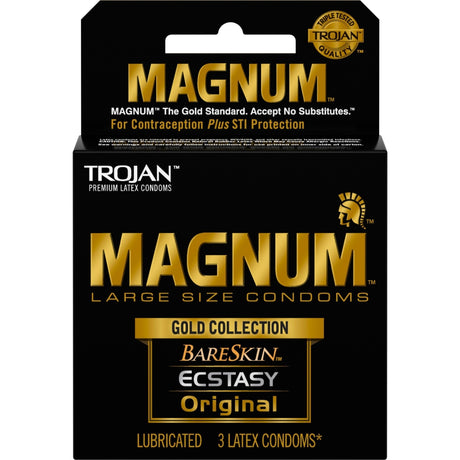 Trojan Magnum Gold Collection 3pk Intimates Adult Boutique