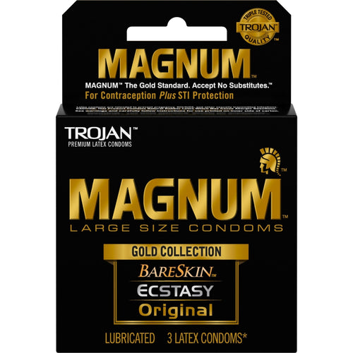 Trojan Magnum Gold Collection 3pk Paradise Products Condoms
