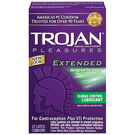 Trojan Pleasures Extended 12pk Intimates Adult Boutique
