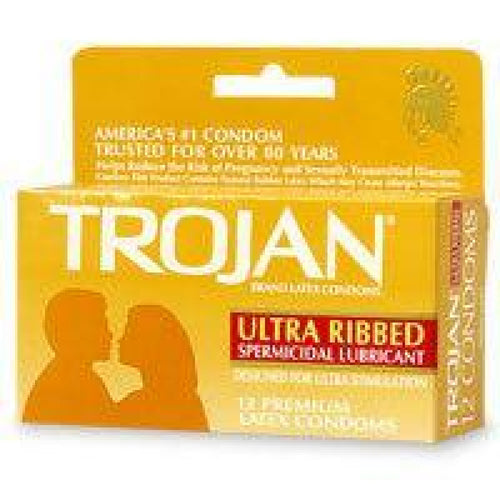 Trojan Stimulations Ultra Ribbed 12 Pack Trojan Condoms