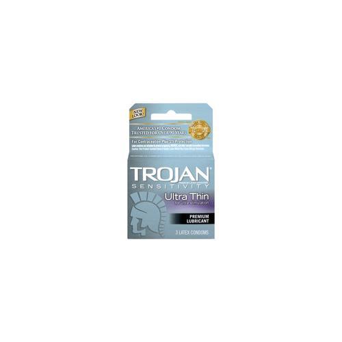 Trojan Ultra Thin Lube 3pk Intimates Adult Boutique