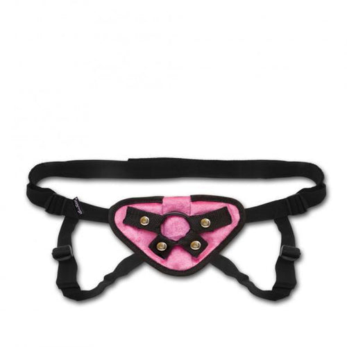 Velvet Knit Strap On Harness Pink Electric / Hustler Lingerie Sextoys for Couples