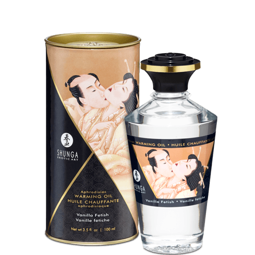 Warming Massage Oil Vanilla Fetish 3.5 Oz Shunga Bath & Body