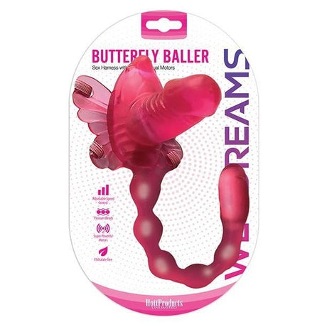 Wet Dreams Butterfly Baller Sex Harness W- Dildo & Dual Motors Intimates Adult Boutique